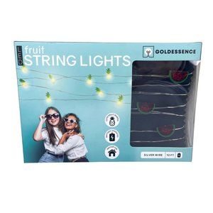 NEW Goldessence Watermelon String Lights, Fruit Shaped 10ft Indoor, Room Decor